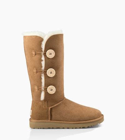 UGG Bailey Button Triplet II Boots for Womens - Chestnut/Brown India